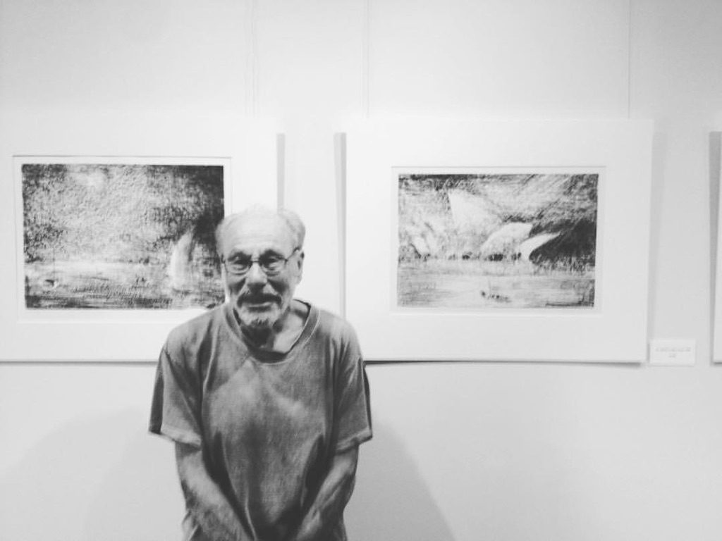 Fred Genis at Lloyd Rees exhibition in Byron - Lone Goat Gallery Nov 2016