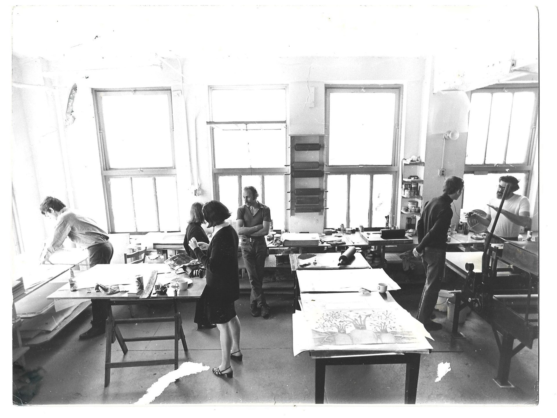Jean-Michel Folon in Hollander studio 1969