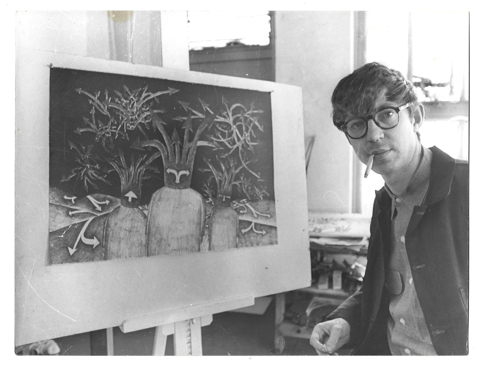 Jean-Michel Folon in studio 1969