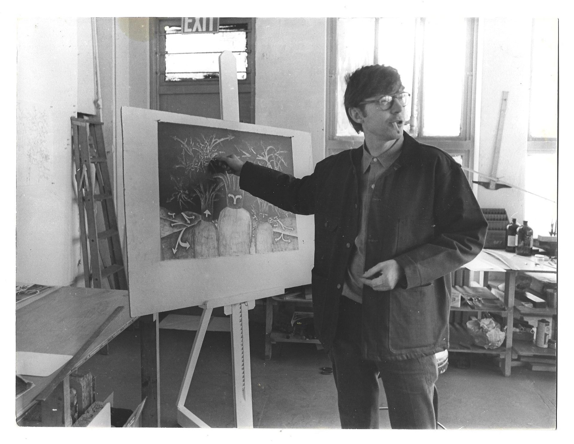 Jean -Michel Folon in workshop 1969