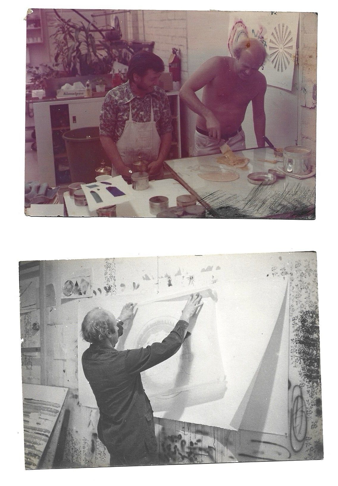 Rosenquist in workshop