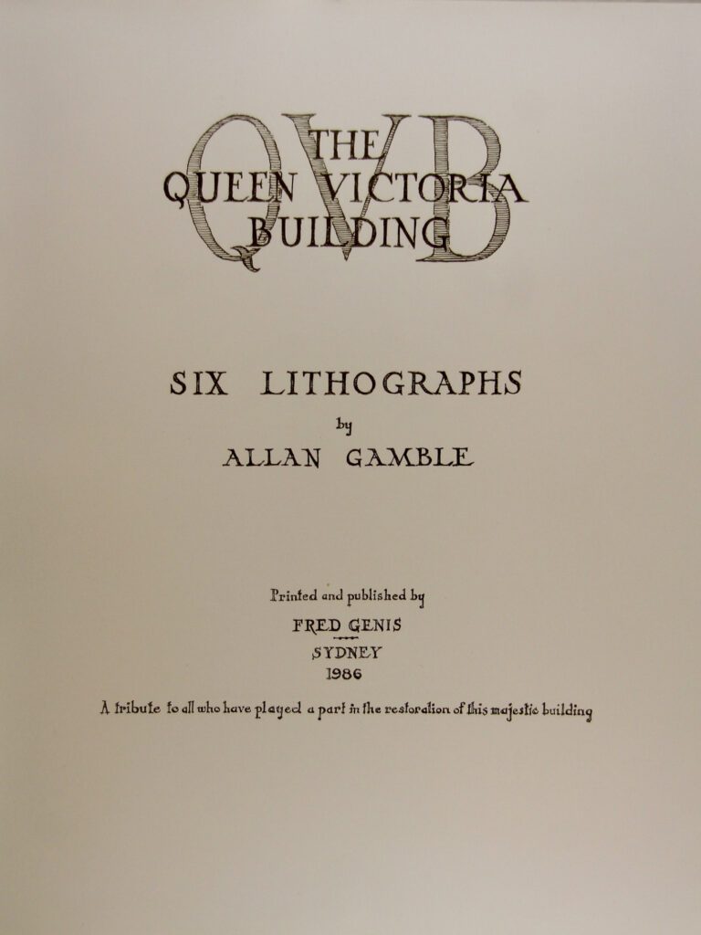 Cover - 1986 – Allan Gamble
