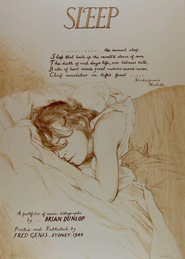 Sleep Title - 1988 75x56cm – Brian Dunlop