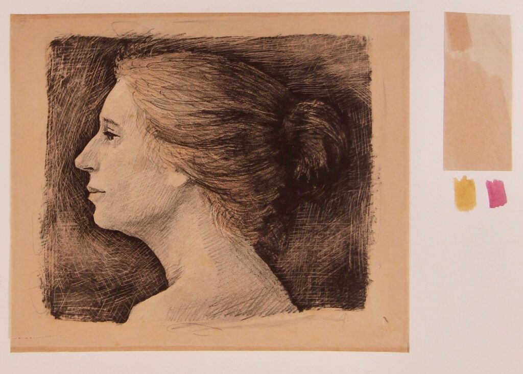 Anna State 2 (on sheet stuck to paper) – 1981 20x22cm – Brian Dunlop