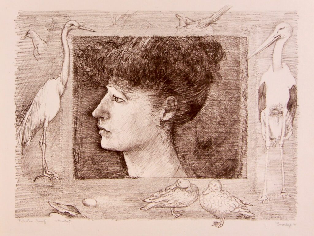 Anna State 5 (with birds) – 1981 27x37cm – Brian Dunlop