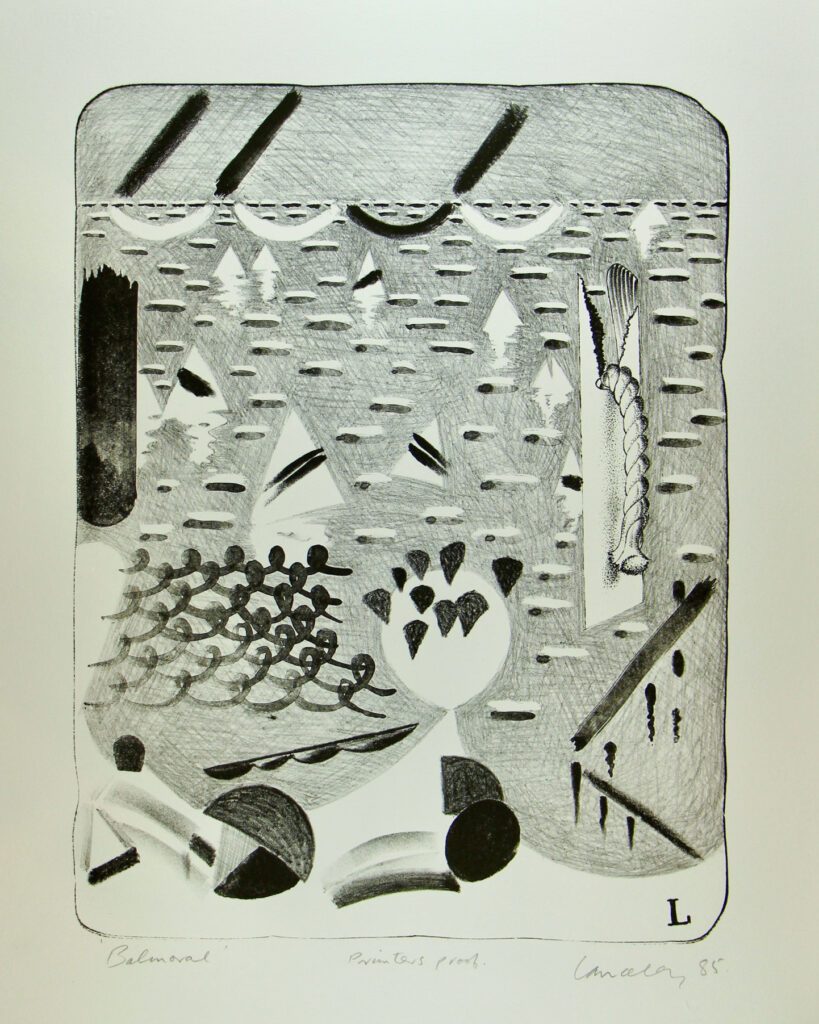 Balmoral (Black Positive Image) - 1985 50x38cm – Colin Lanceley