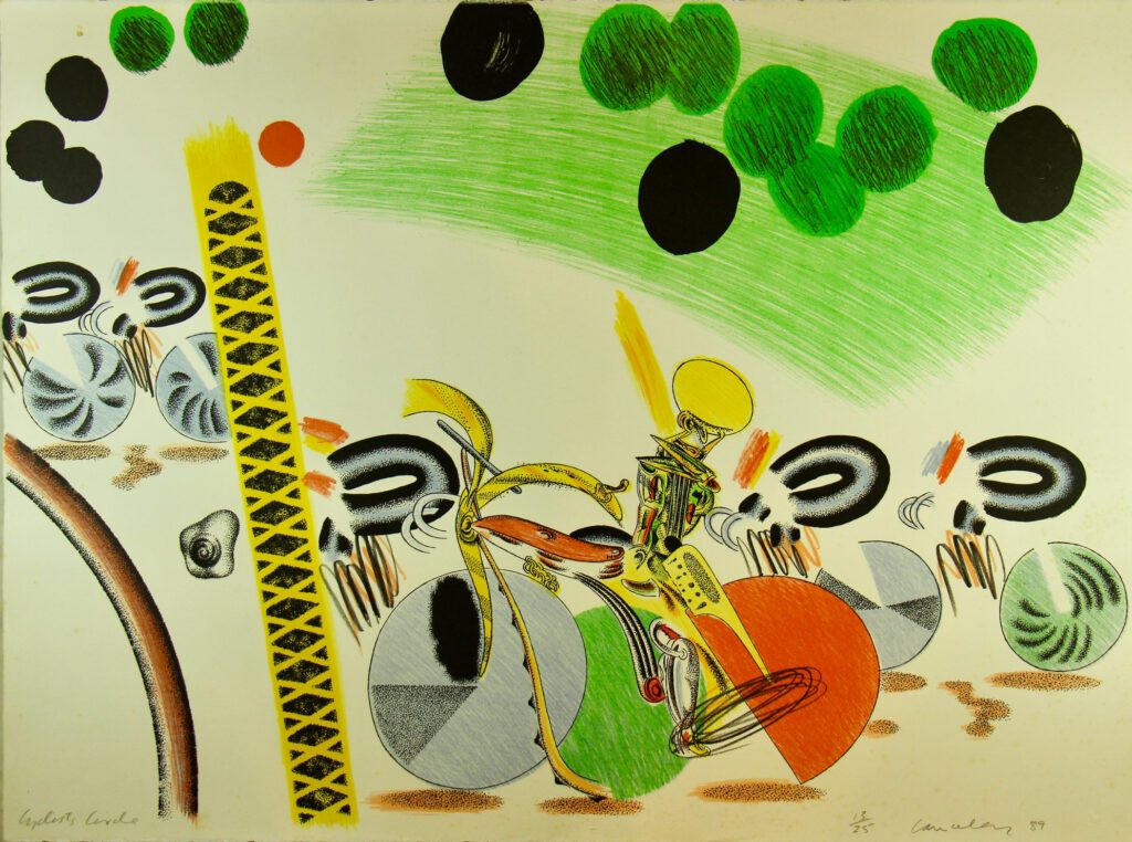 Cyclists Circle - 1989 57x76cm – Colin Lanceley