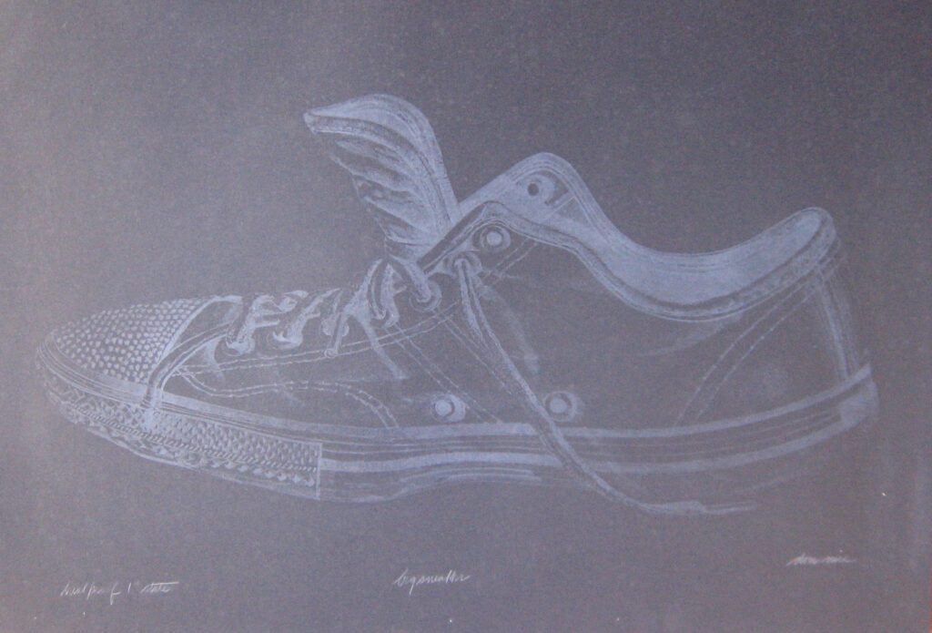 Big Sneaker (White on Black) - 62x107cm – Don Nice