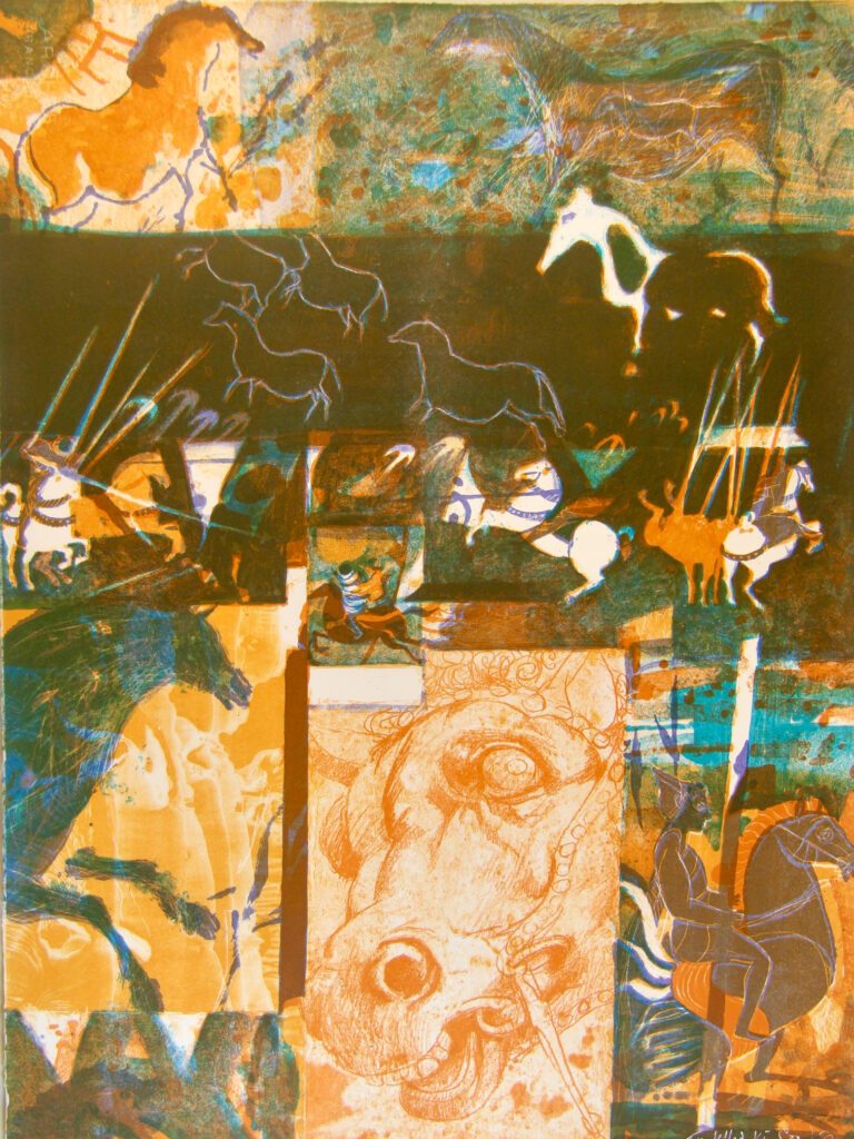 The Horse Lascaux to San Roman - 1992 76x56cm – Frank Hodgekinson