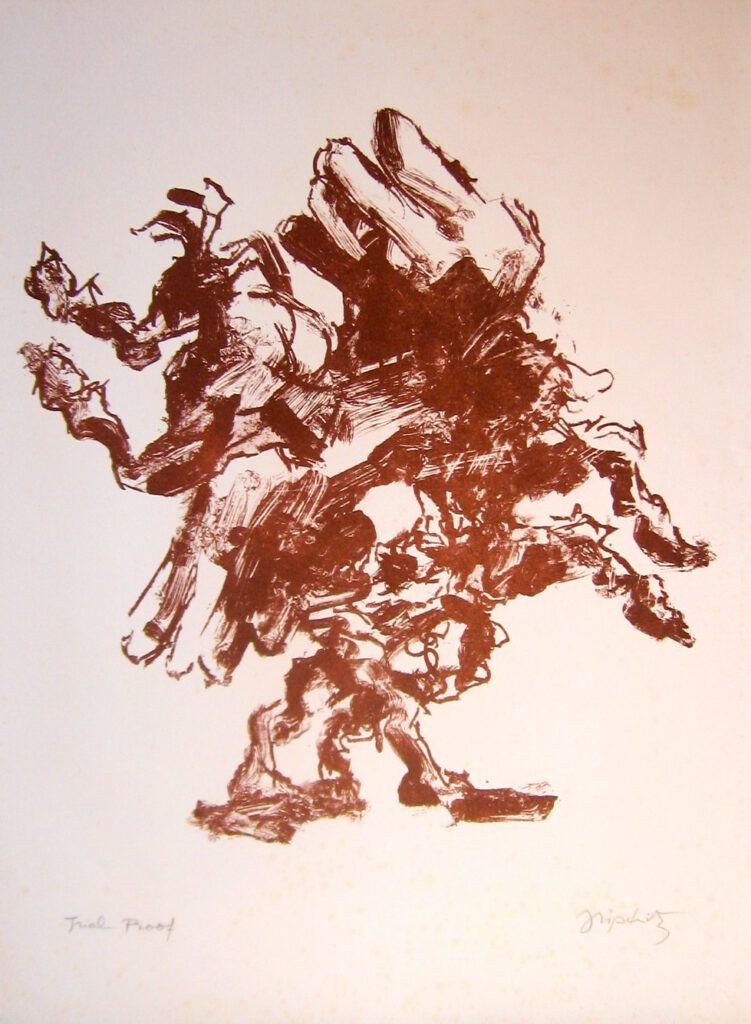 Sculptural Form (Brown) - 65x49cm – Jacques Liptchitz