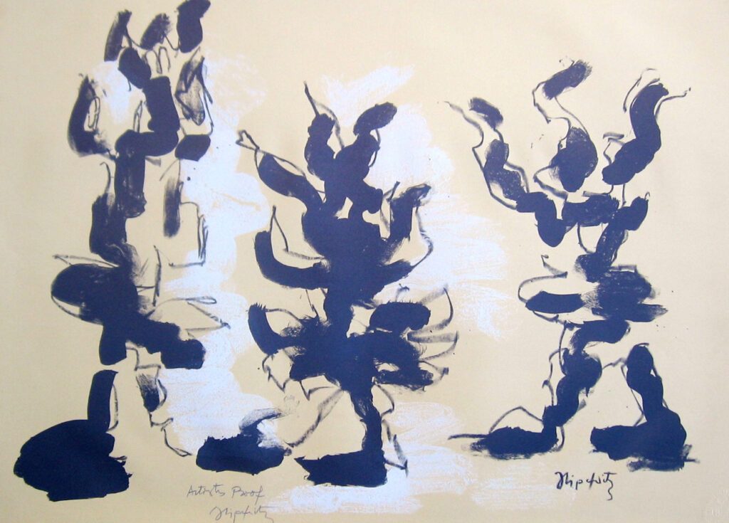 Three Sculptural Forms - 60x83cm – Jacques Liptchitz