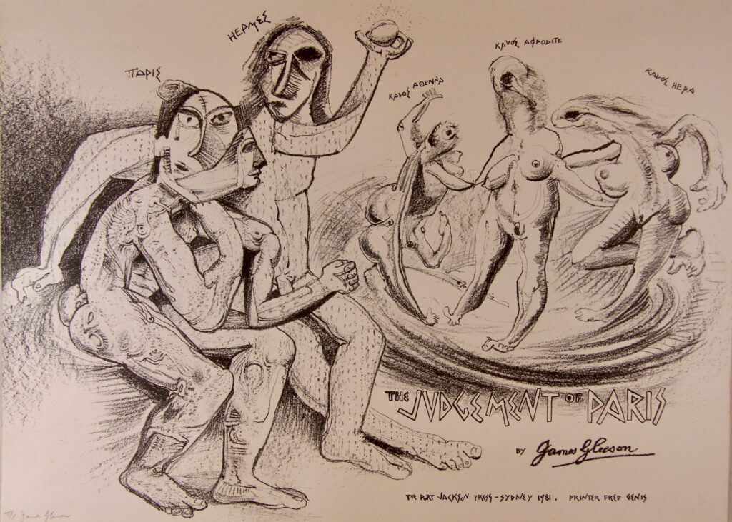 Judgement of Paris Title Page - 1981 57x76cm – James Gleeson