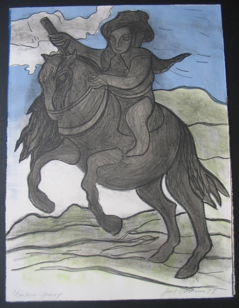 Horse & man. 56x76cm