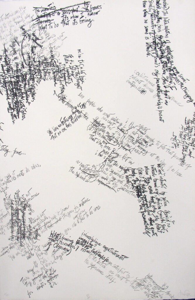 Mushroom Book Page 6 (John Cage Writing) – John Cage