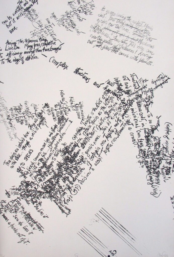 Mushroom Book Page 9 (John Cage Writing) – John Cage