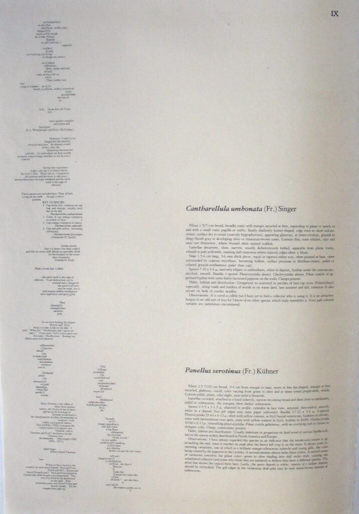 Mushroom Book Page 9 Writing – John Cage