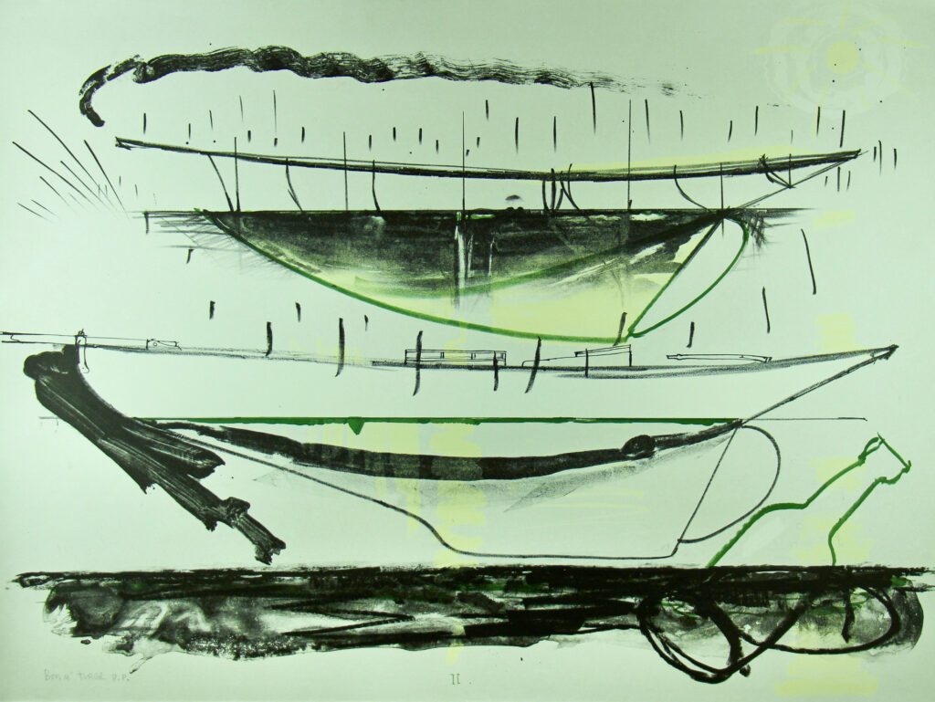 Bottle and Boat 2 - 57x76cm – John Firth-Smith