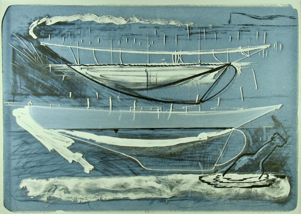 Bottle and Boat 3 - 57x76cm – John Firth-Smith