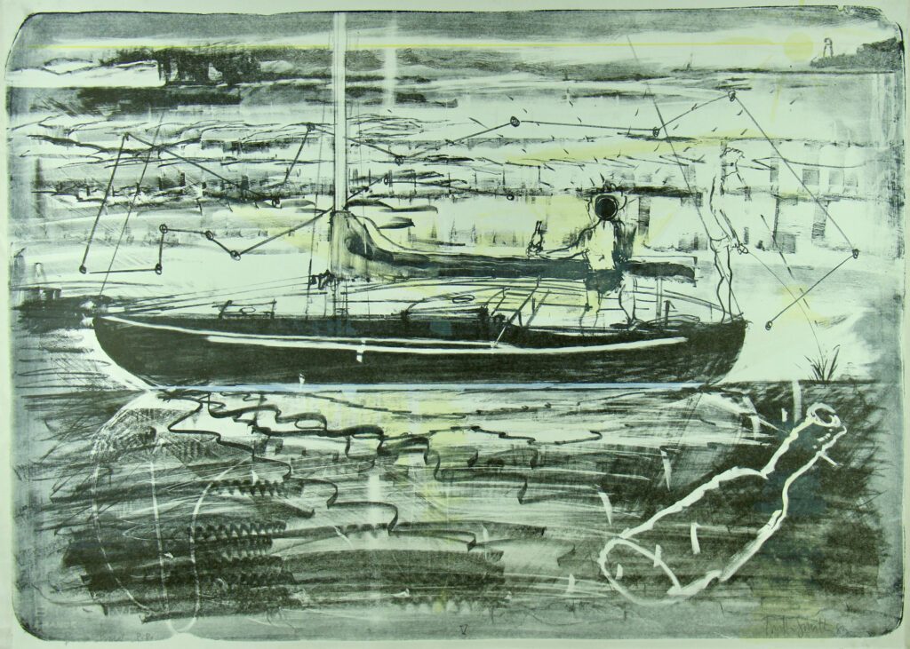 Bottle and Boat 5 - 57x76cm – John Firth-Smith