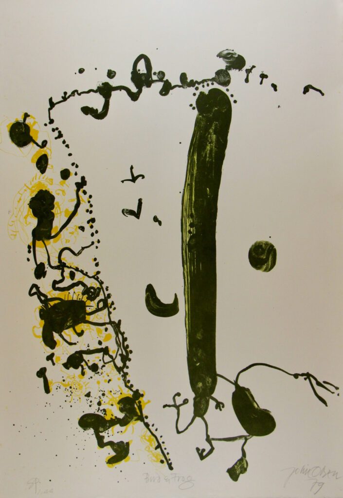 Bird and Frog (set no 6) With Yellow Down Under – John Olsen