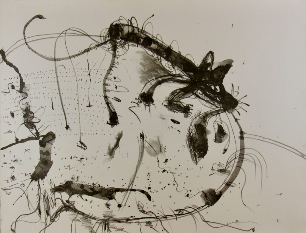 Mammal (Black and White) – John Olsen