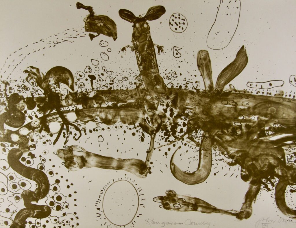 Kangaroo Country - 1980 51x66cm – John Olsen