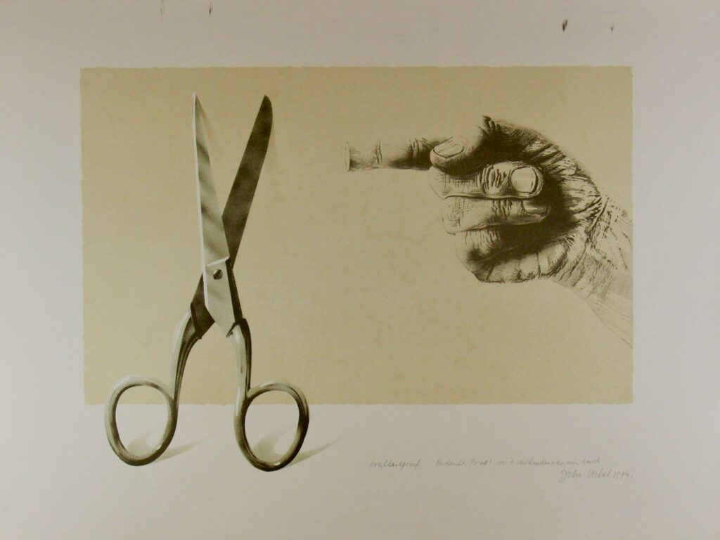 Scissors 56x76cm – John Verberk
