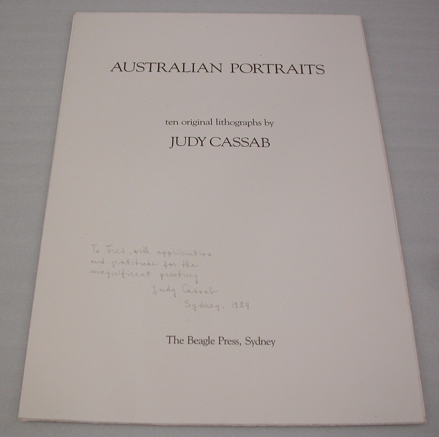 Australian Portraits Cover page