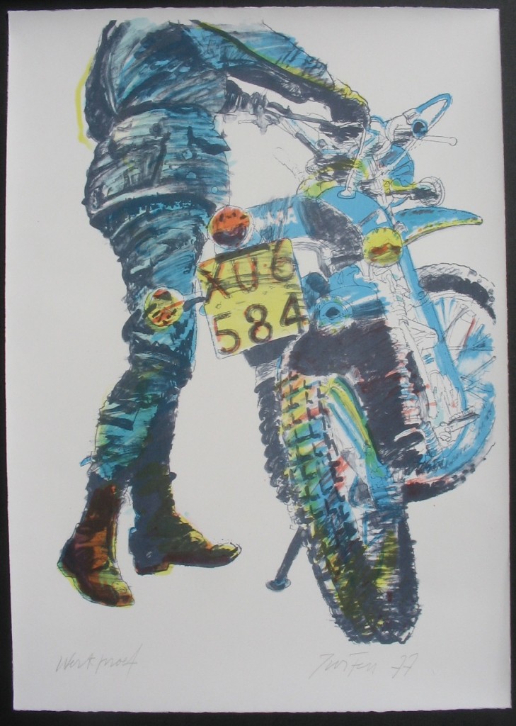 Motorcycle series 4. Mounting Dark version 63x90cm