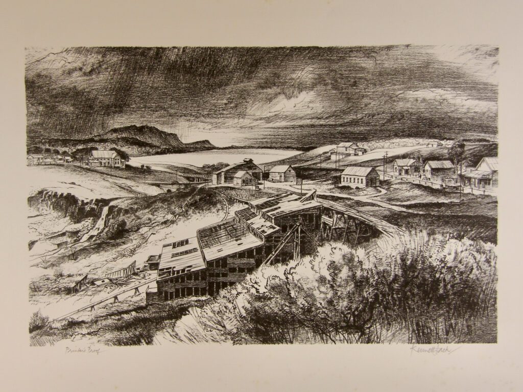 Old Mining Town 1 Waratah - 1984 56x76cm – Kenneth Jack