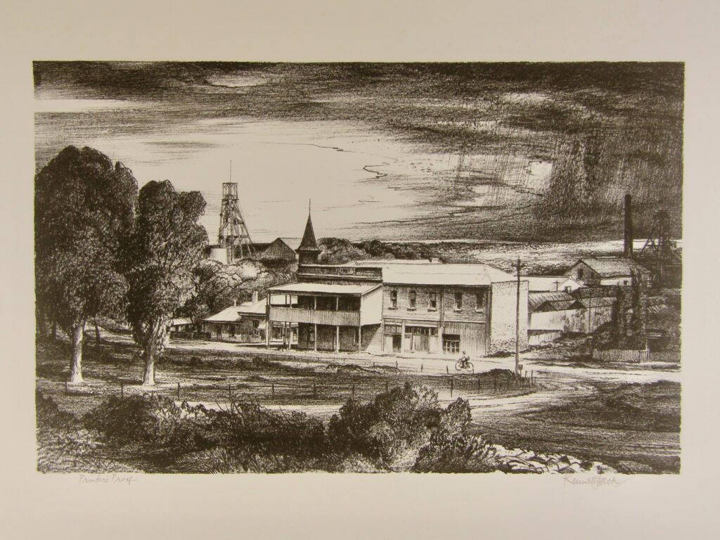 Old Mining Town 6 Boulder - 1984 56x76cm – Kenneth Jack
