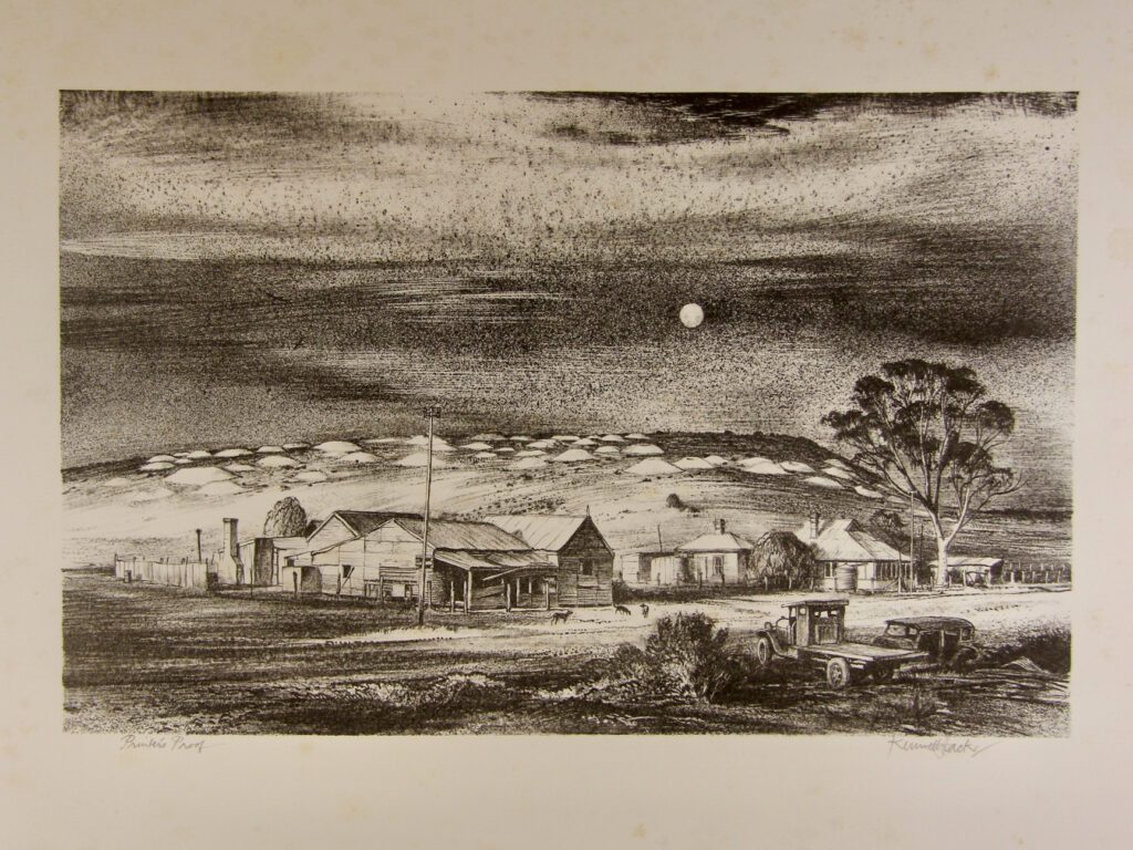 Old Mining Town 4 White Cliffs - 1984 56x76cm – Kenneth Jack