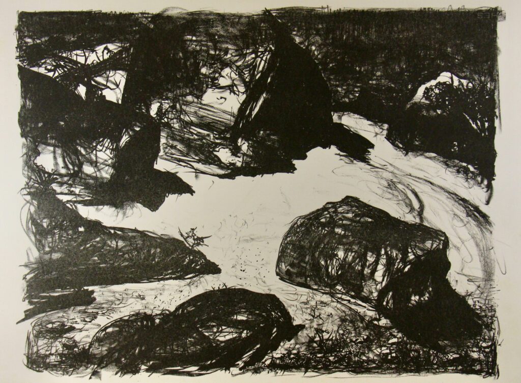 Boulders at Werri Beach 2 - 76x56cm – Lloyd Rees