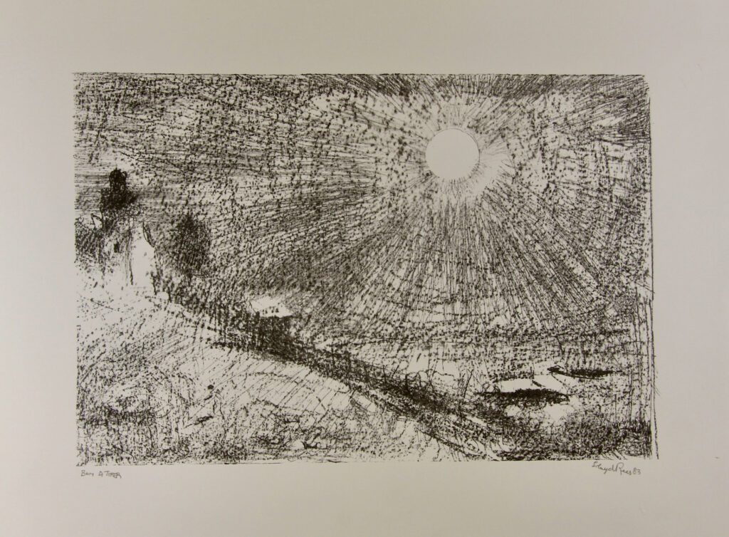 The Sun at Sandy Bay A day on the Derwent 1 - 34x50cm – Lloyd Rees