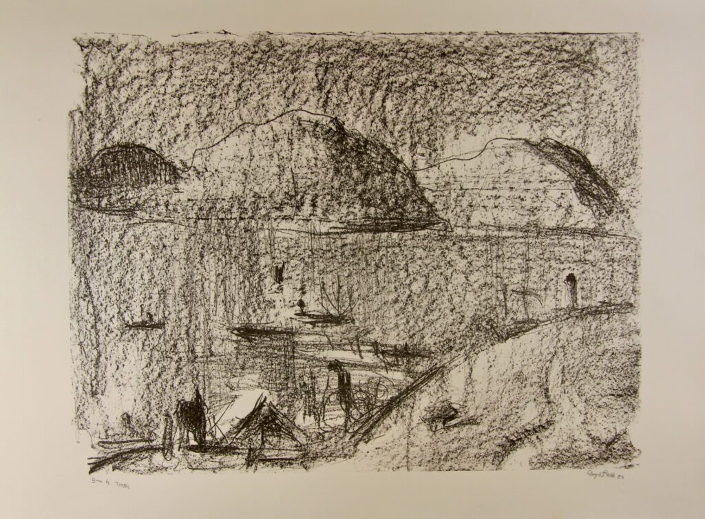 Untitled 87 (The Derwent, Hobart) No edition - 57x76cm – Lloyd Rees