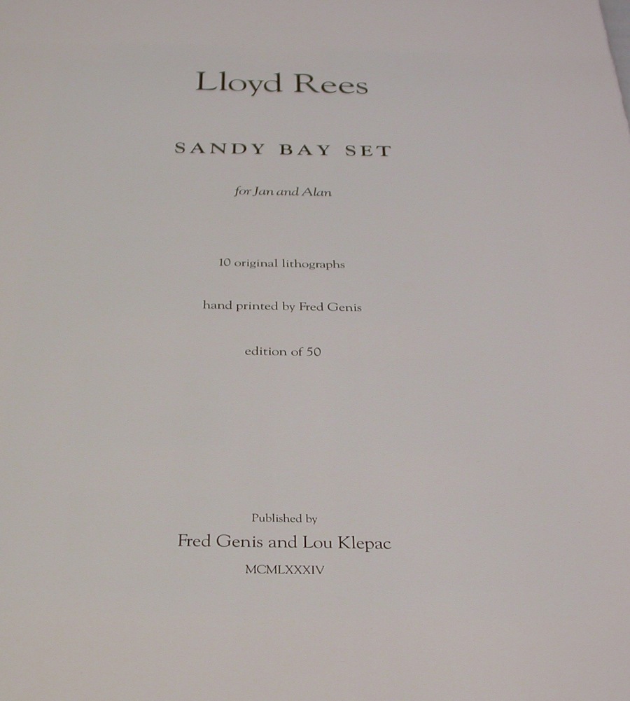 Sandy Bay Set. Title Page