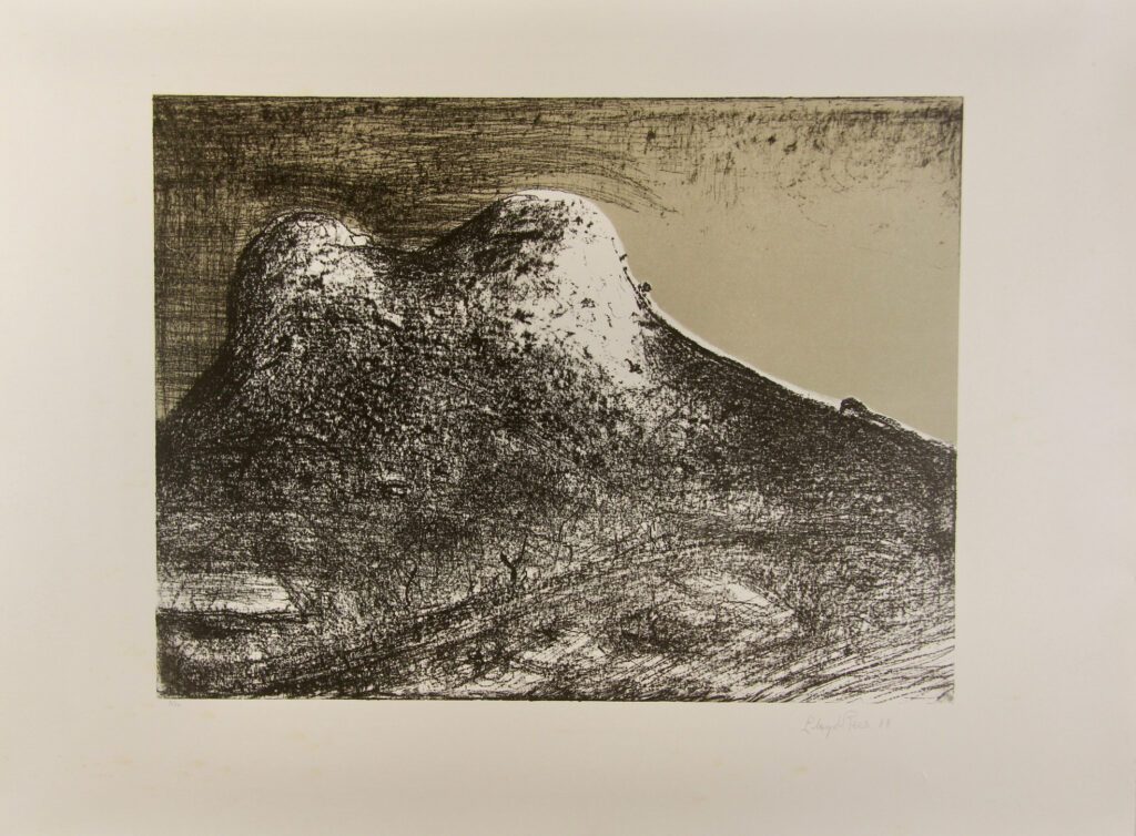 The Two Peaks (2 Tribute to light) – 1988 40x53cm – Lloyd Rees