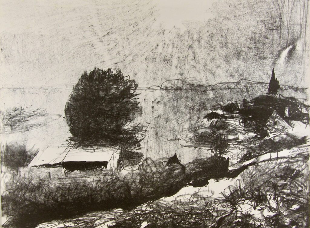 The Distant Derwent – The Caloola Suite 2 51x66cm – Lloyd Rees