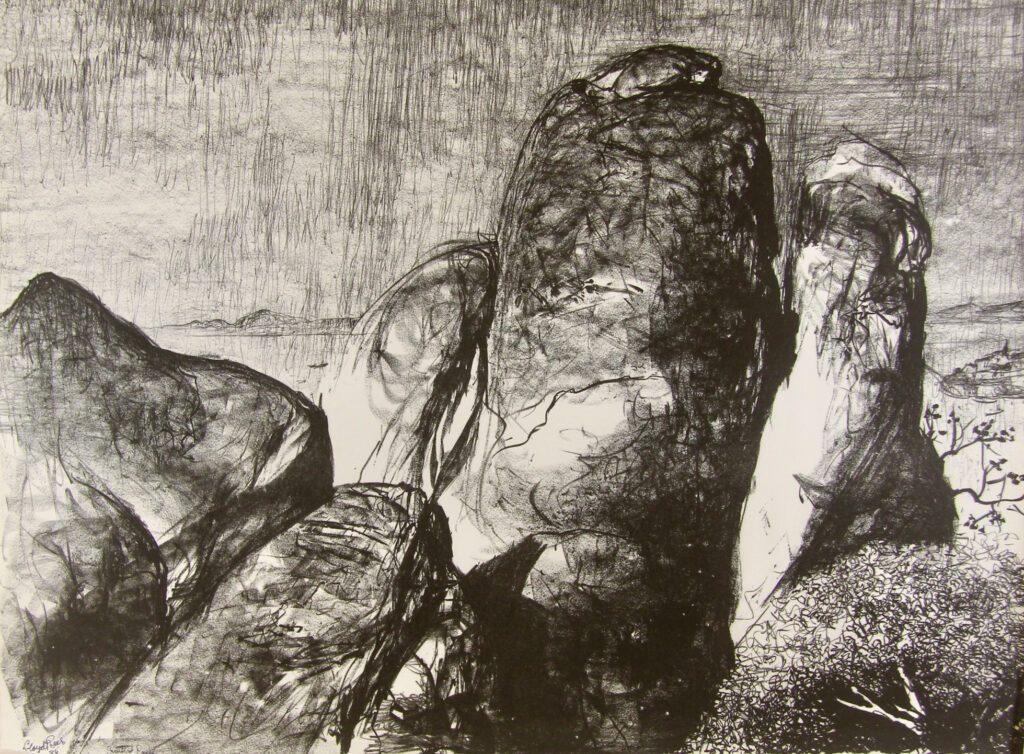 The Pinnacles, Mount Wellington – The Caloola Suite 4 51x66cm – Lloyd Rees