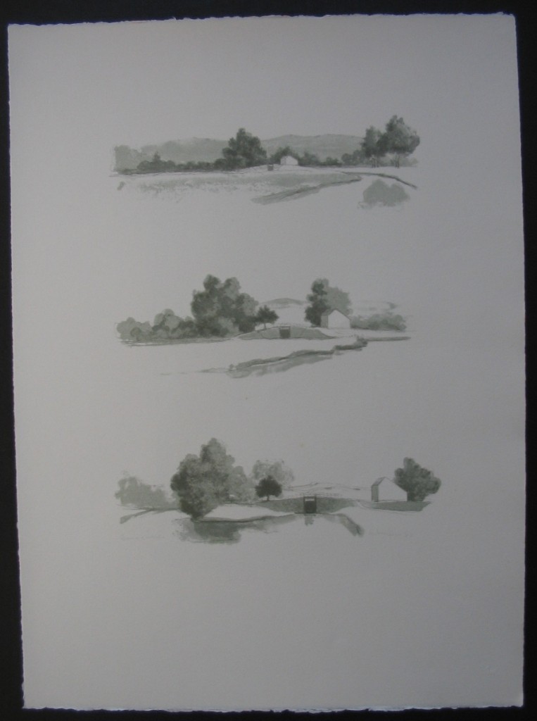 3 Landscapes. 58x42cm