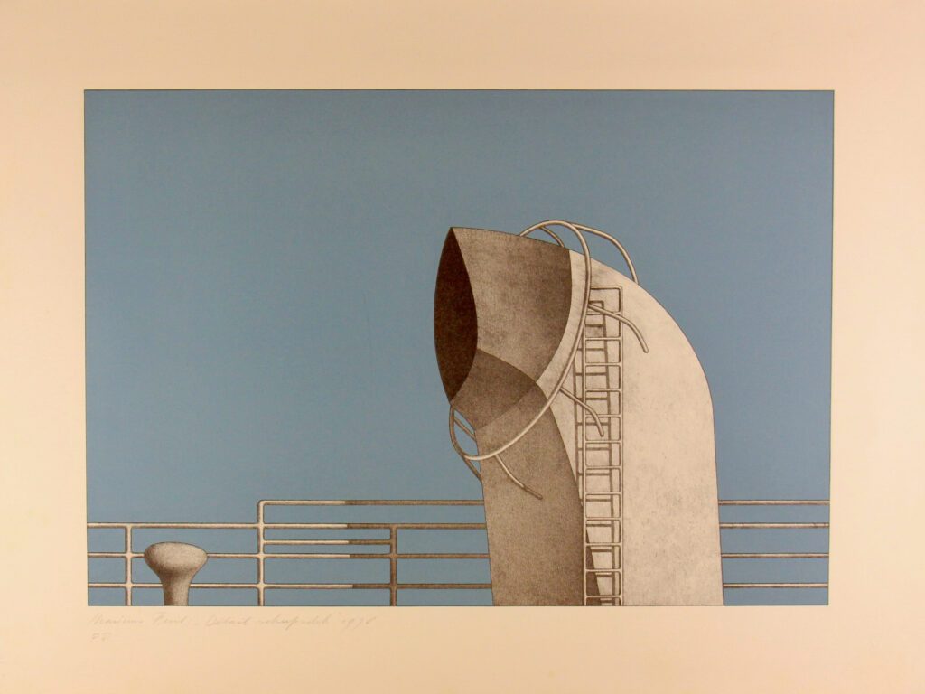 Detail of Ships Deck 1978 2 Colours (plates on Arches 41.5x 60) Edition:40 – Marius Fruit
