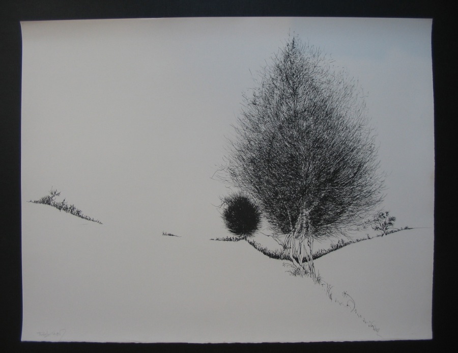 Tree. Bl & Wht.56x76cm