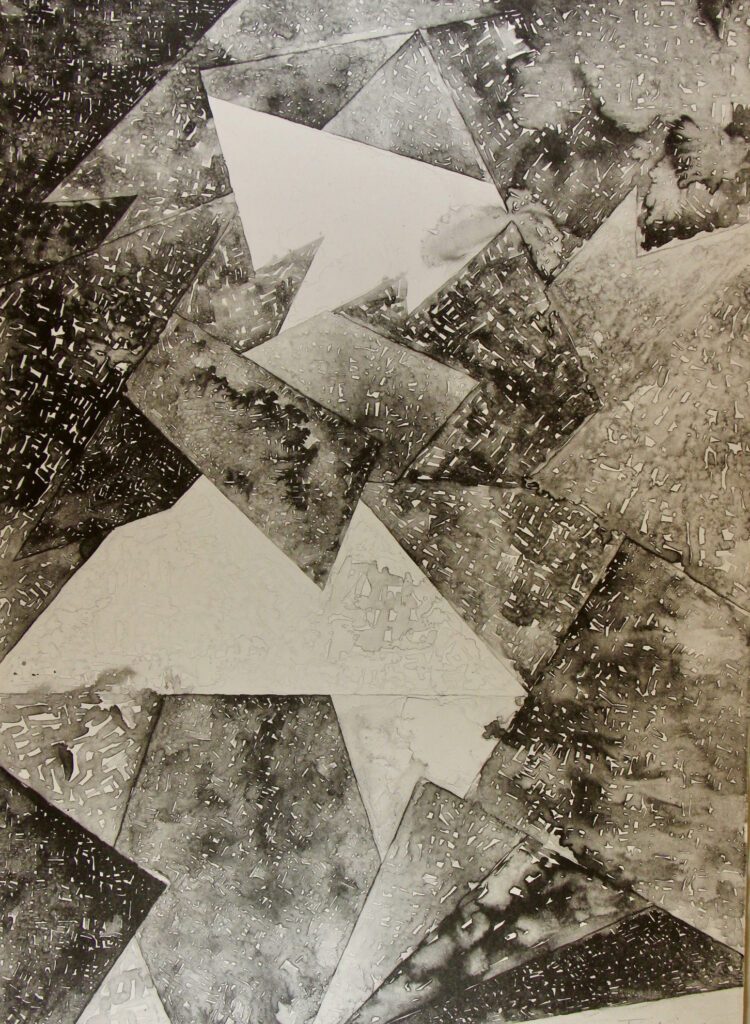 Lampshade (Black and White) - 1984 106x76cm – Robert Jacks
