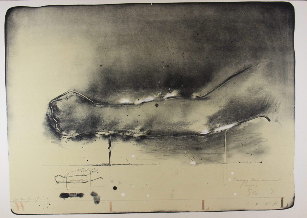 Burning Arm Stimulation (Anger) - 1986 60x83cm – Tim Storrier