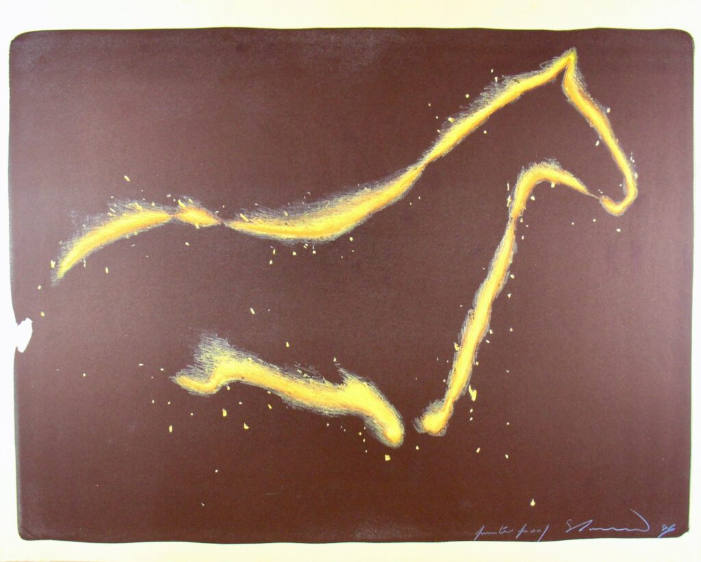 Burning Horse large - 1986 70x90cm – Tim Storrier