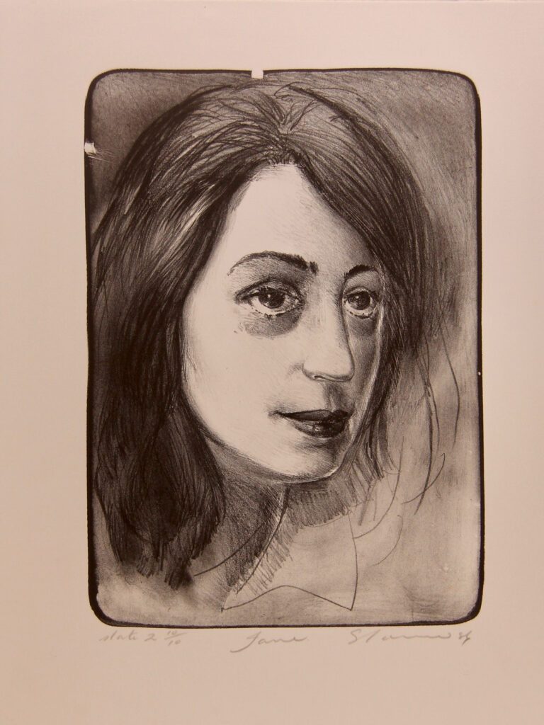 Jane 2 (slate 2) – Tim Storrier