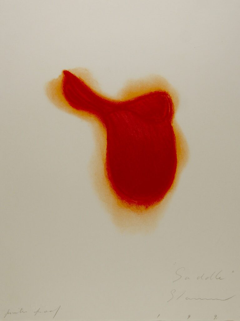 Saddle 2 - 1982 and 1990 49x38cm – Tim Storrier