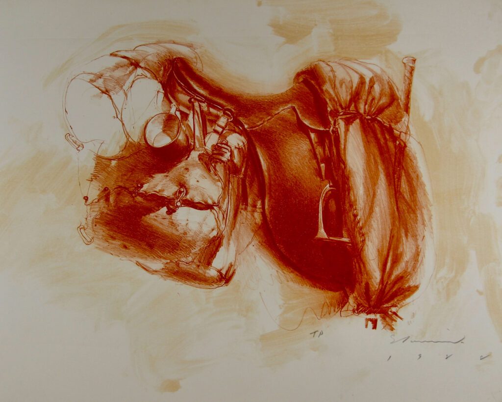 Saddle (Small Print) - TP 1988 49x38cm – Tim Storrier