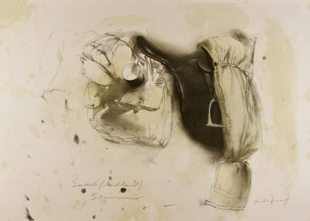Saddle Traditional - 1988 57x76cm – Tim Storrier